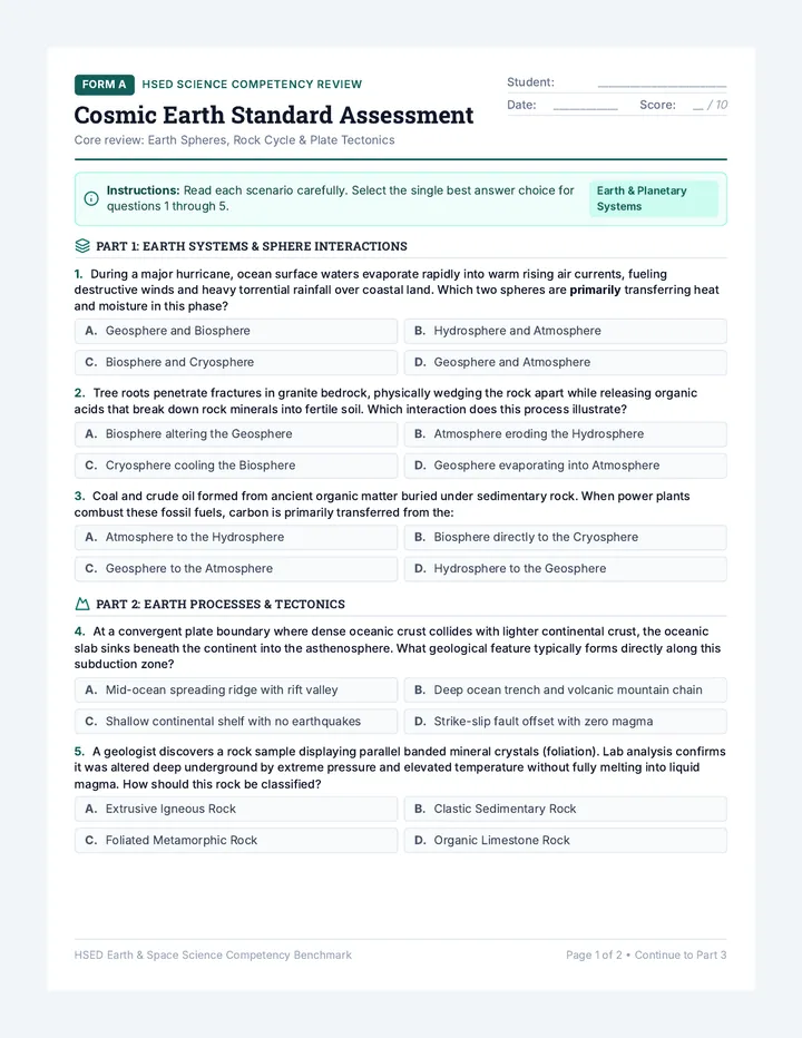Cosmic Earth Standard Assessment