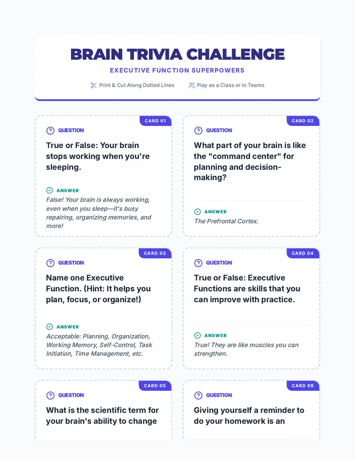 Brain Trivia Challenge Game