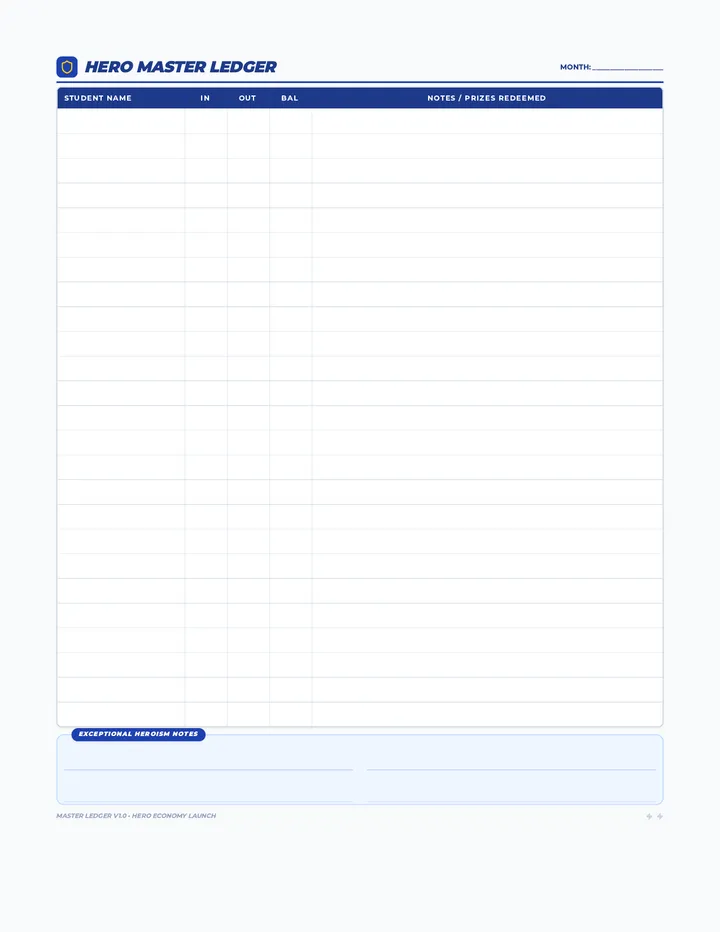 Hero Master Ledger Tracker