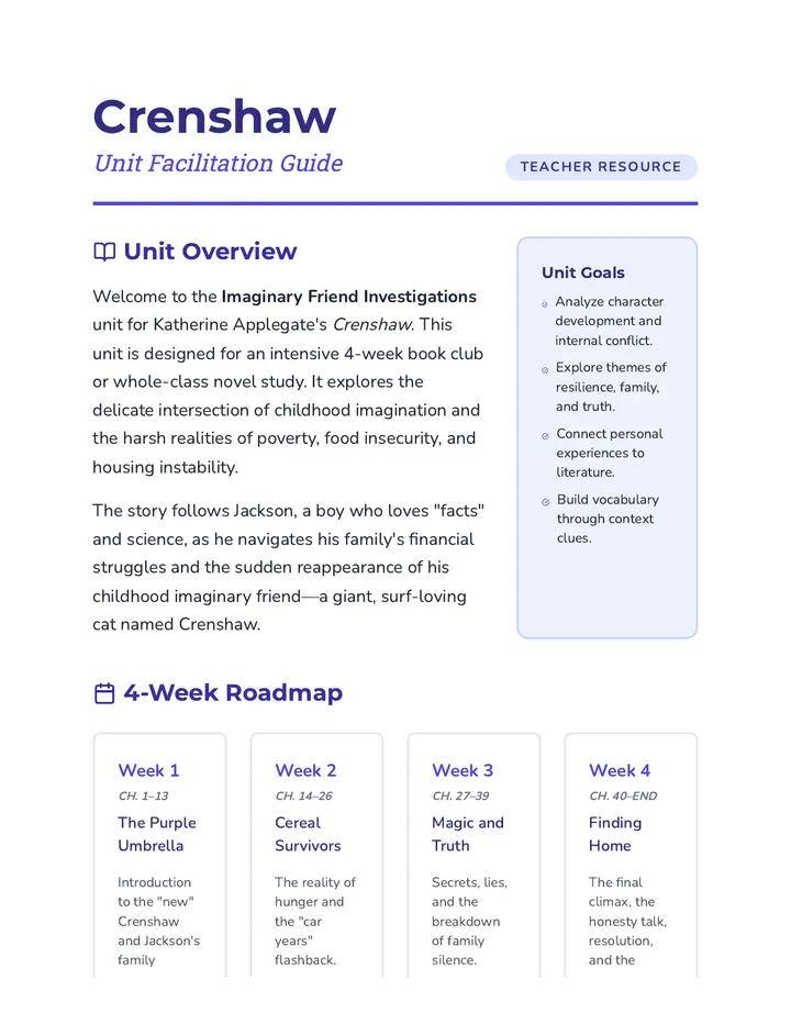 Crenshaw Teacher Facilitation Guide