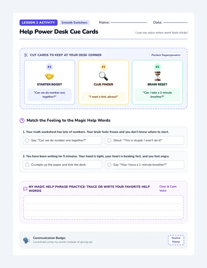 Help Power Choice Cards