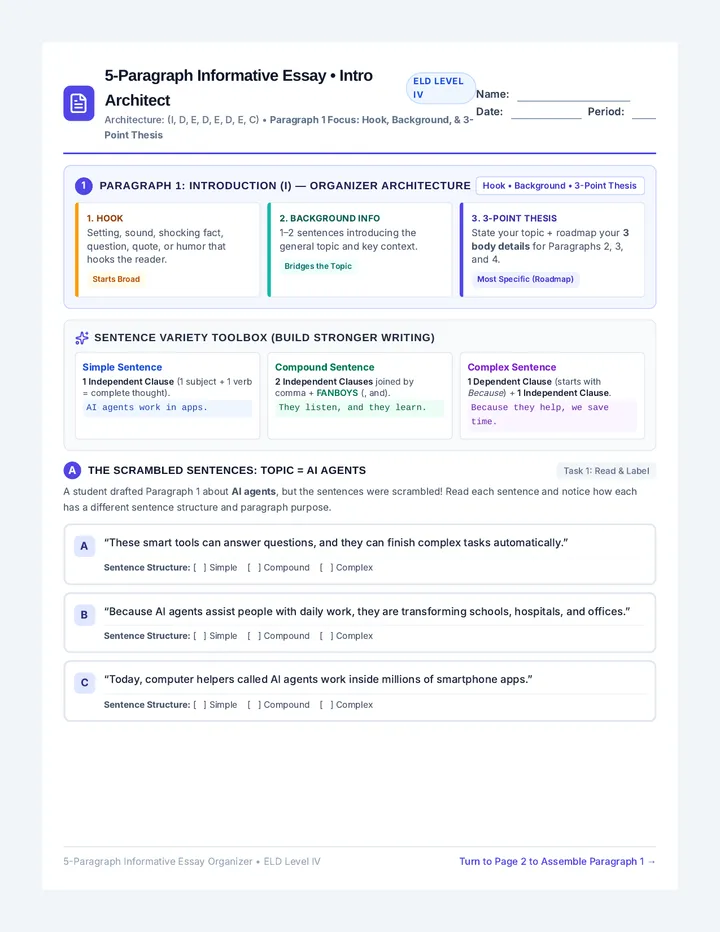 Intro Architect Worksheet