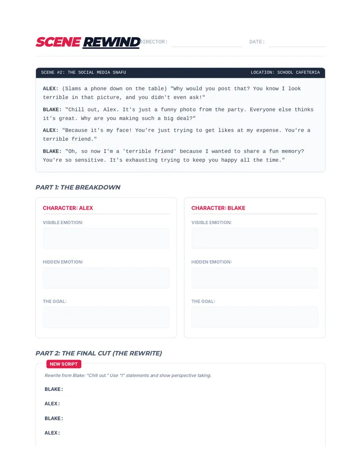 Scene Rewind Worksheet 2