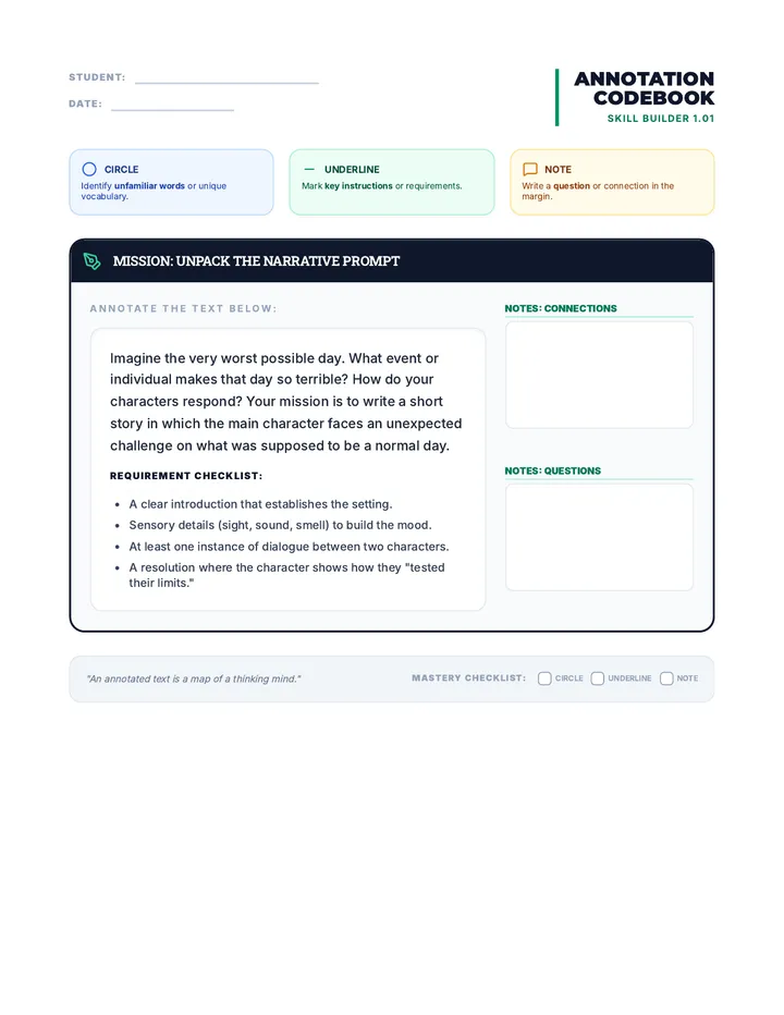 Annotation Skill Practice Document