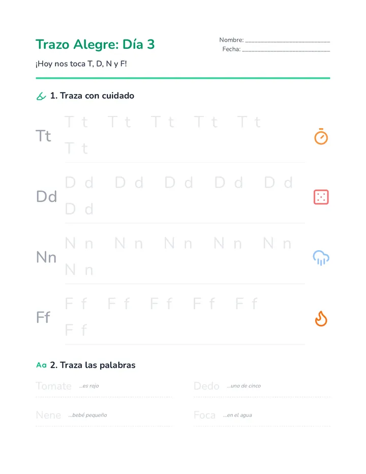 Letras Divertidas Worksheet