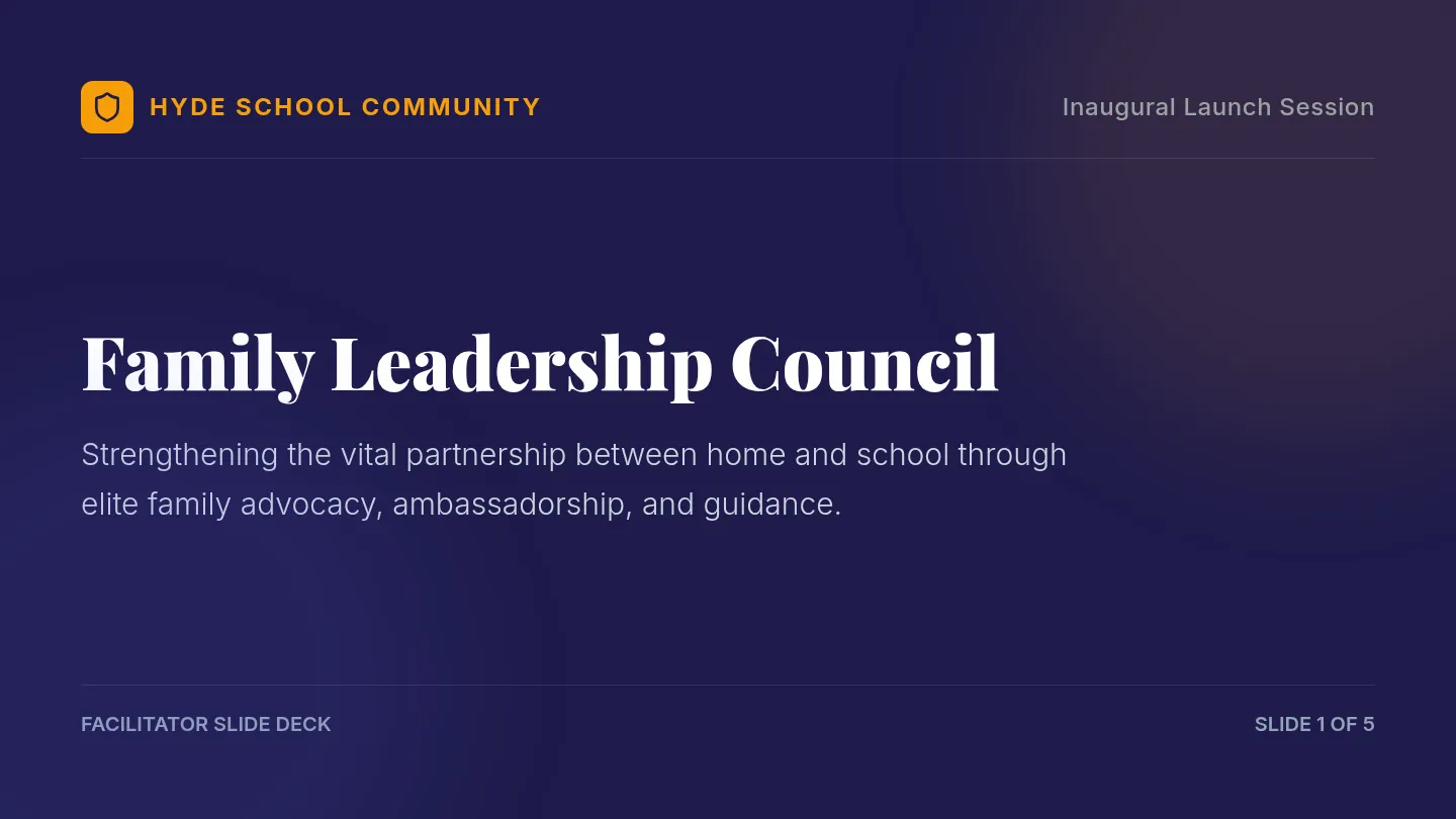 Leadership Council Launch Slides