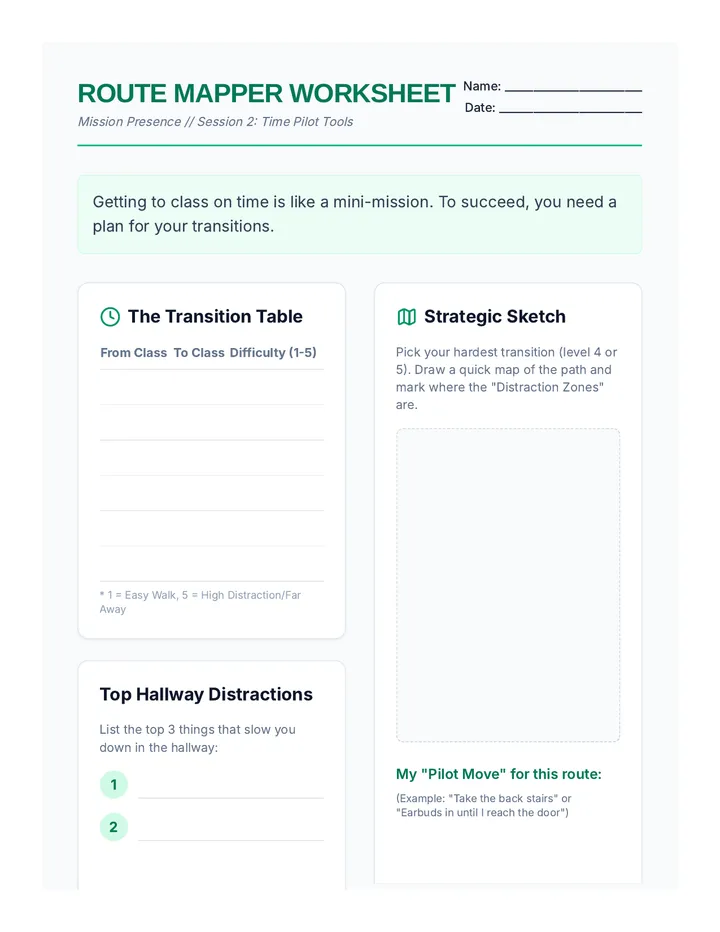 Route Mapper Worksheet