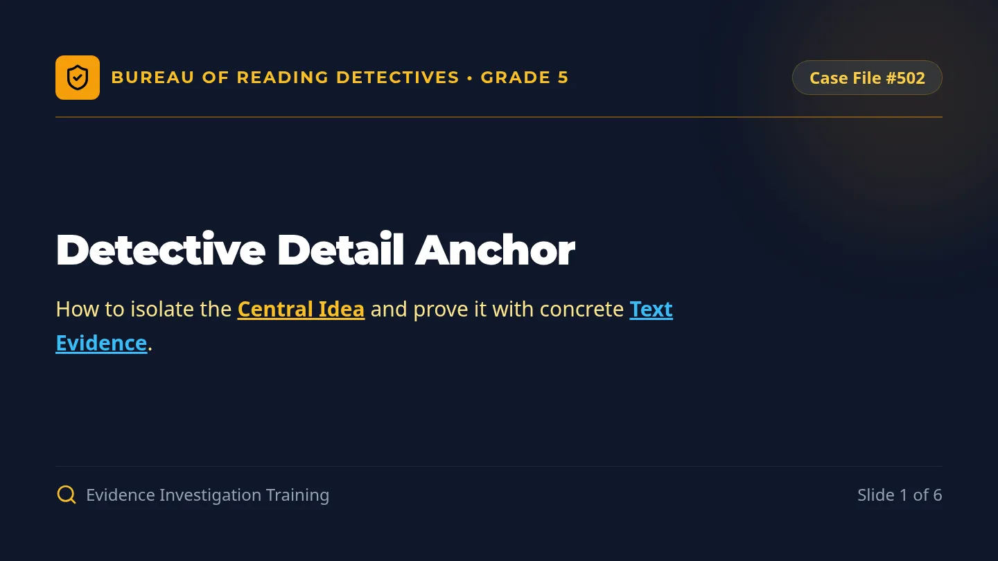 Detective Detail Slide Deck
