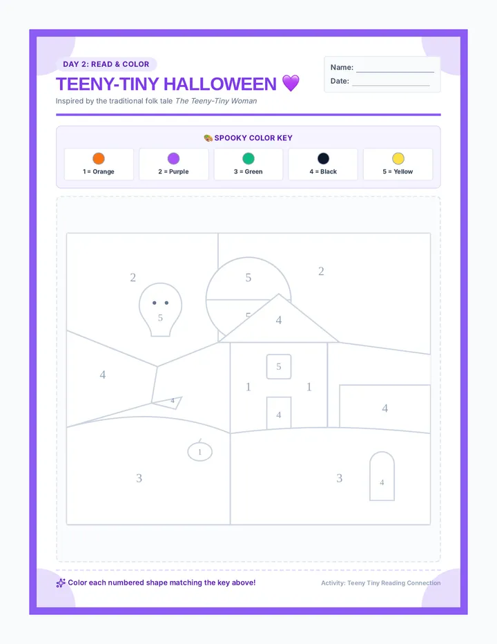 Teeny Tiny Color Worksheet