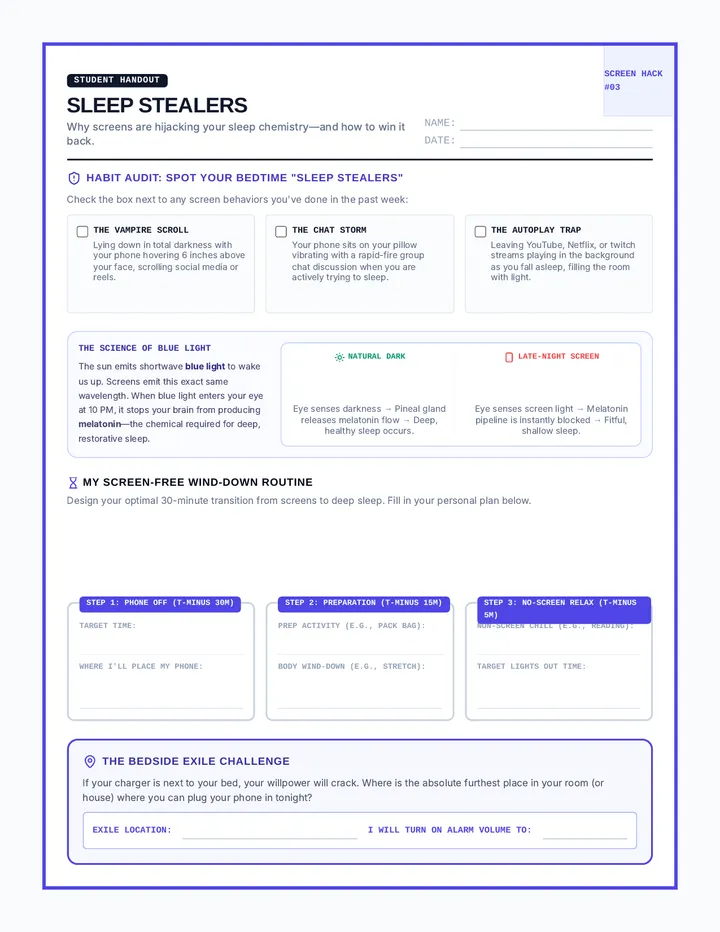 Sleep Stealers Handout