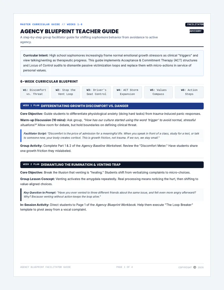 Agency Blueprint Teacher Guide