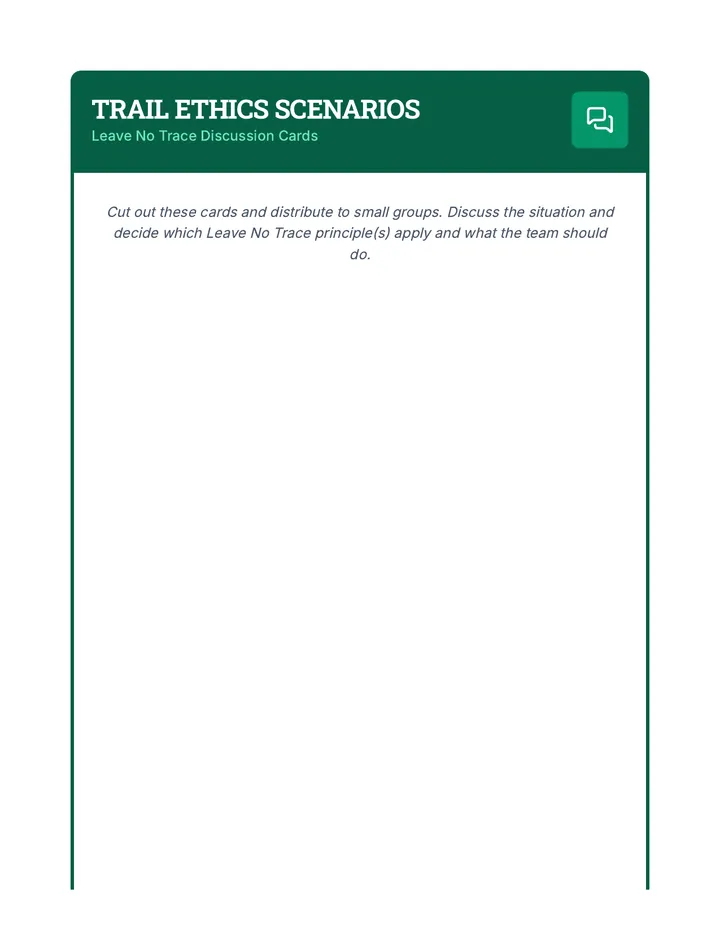 Trail Ethics Scenarios