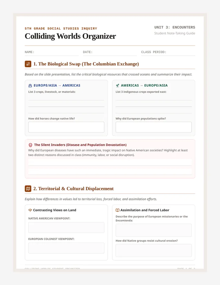 Colliding Worlds Organizer