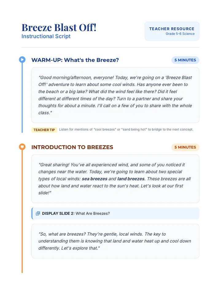 Breeze Blast Off Script