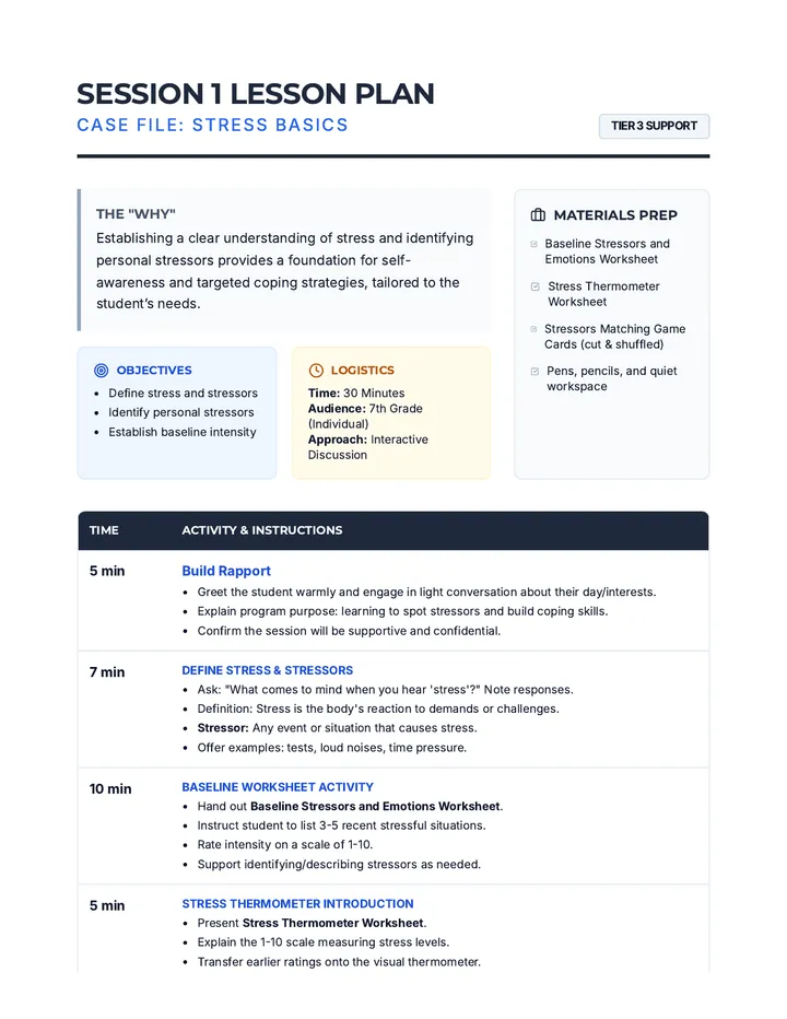 Session 1 Lesson Plan Detective Basics