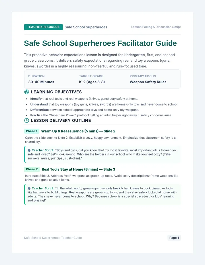 Super Safe Teacher Guide