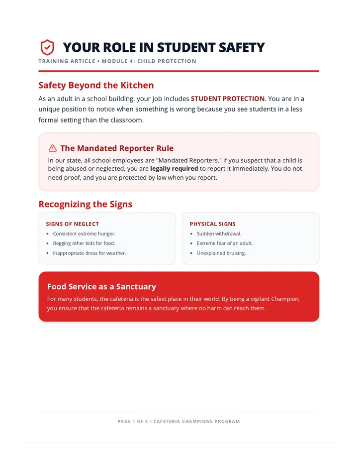 Safety Article Reading