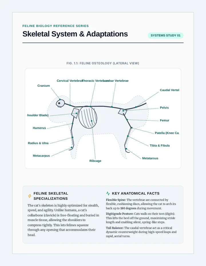 Feline Anatomy Reference Sheets