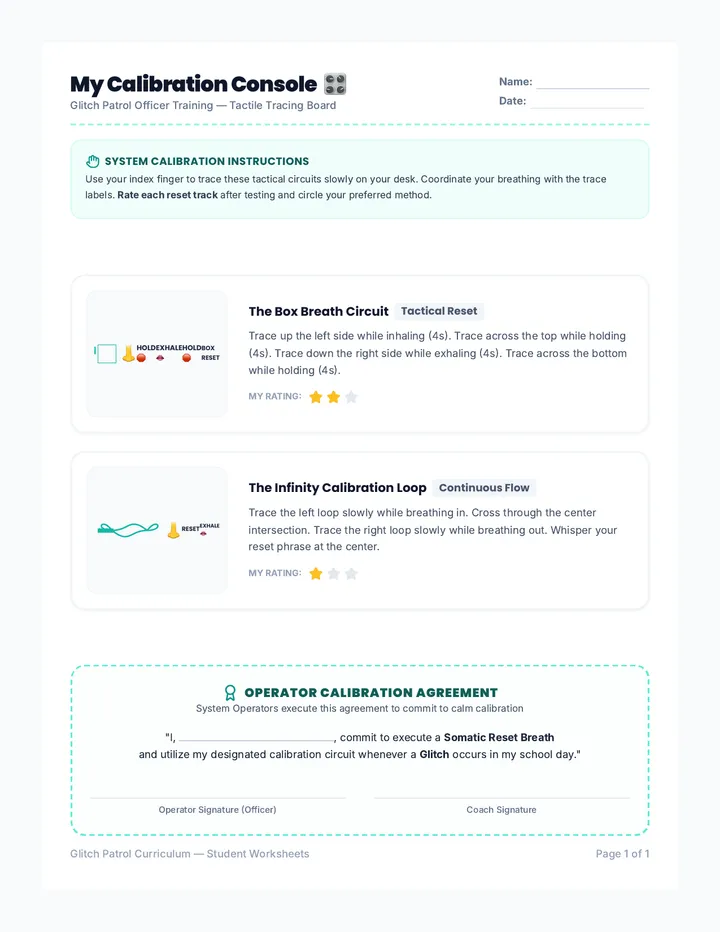 Shape Tracing Tracker Handout