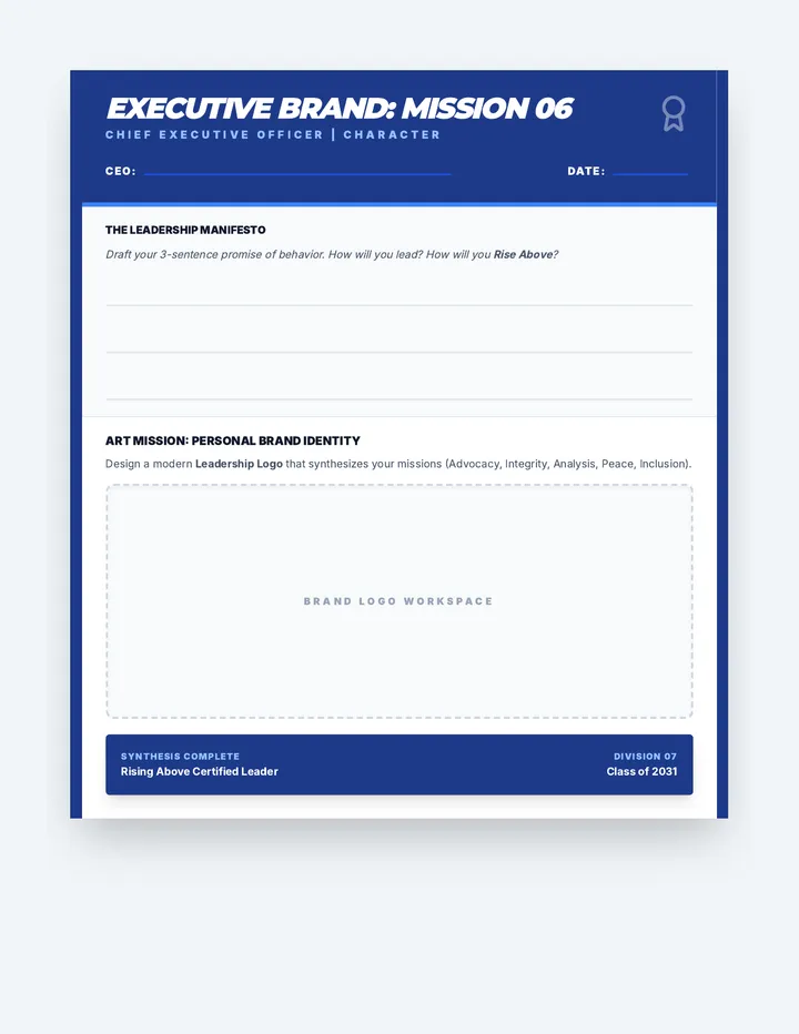 Rising Above CEO Activity Sheet