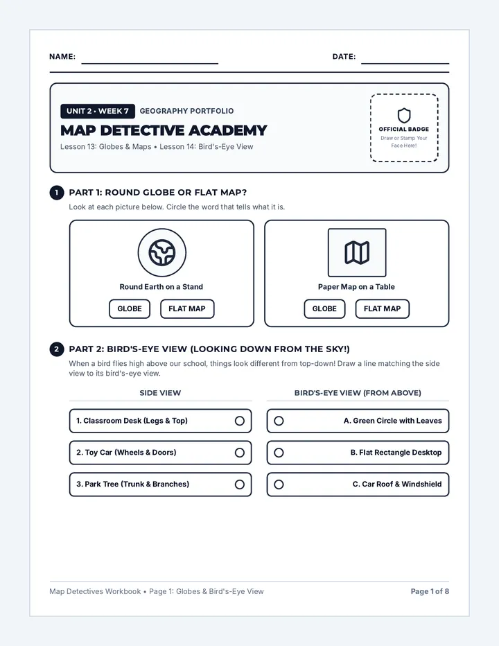 Map Detectives Student Worksheets