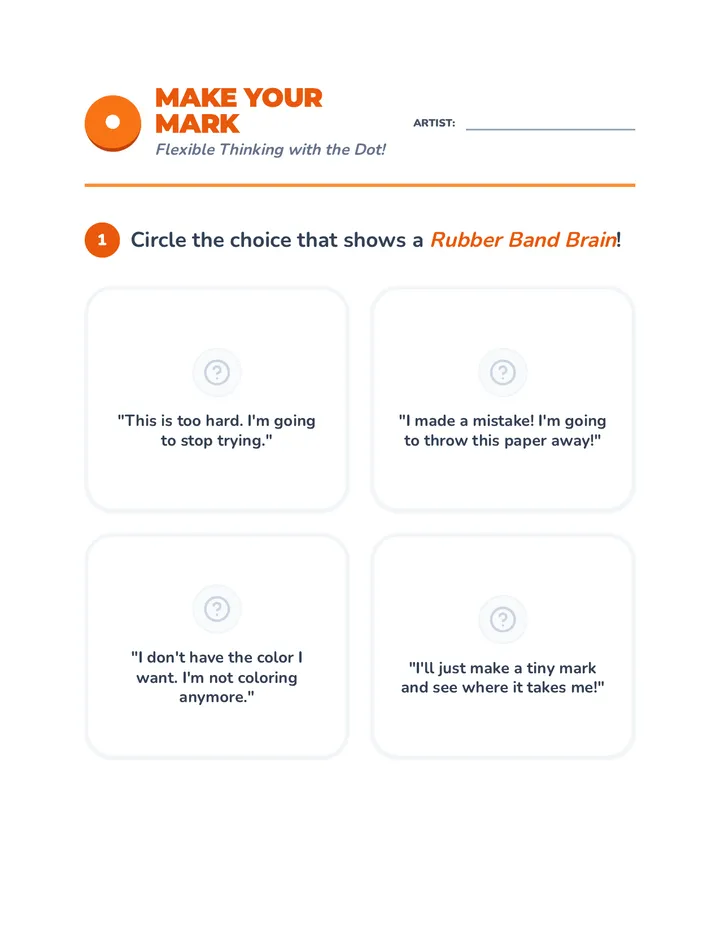 Make Your Mark Worksheet