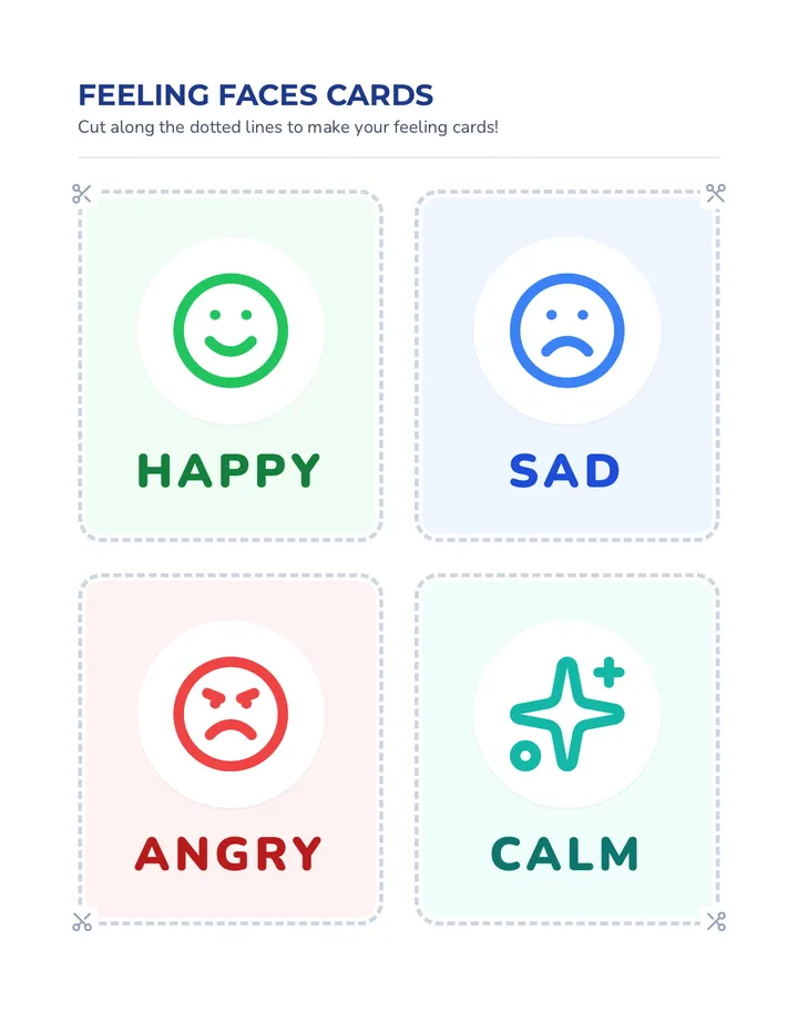 Feeling Faces Cards Activity