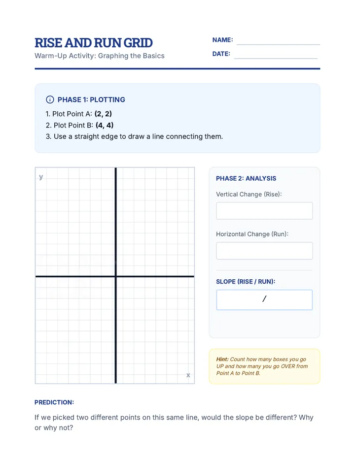 Rise and Run Grid