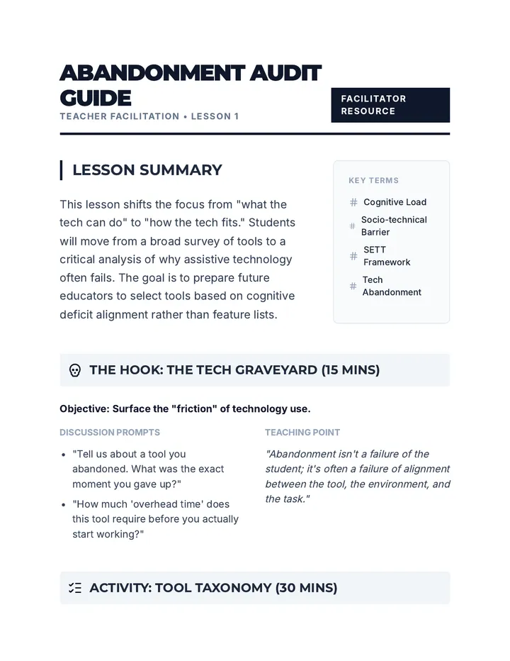 Abandonment Audit Guide