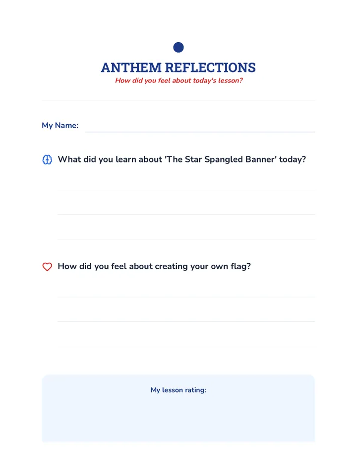 Anthem Reflections Exit Ticket
