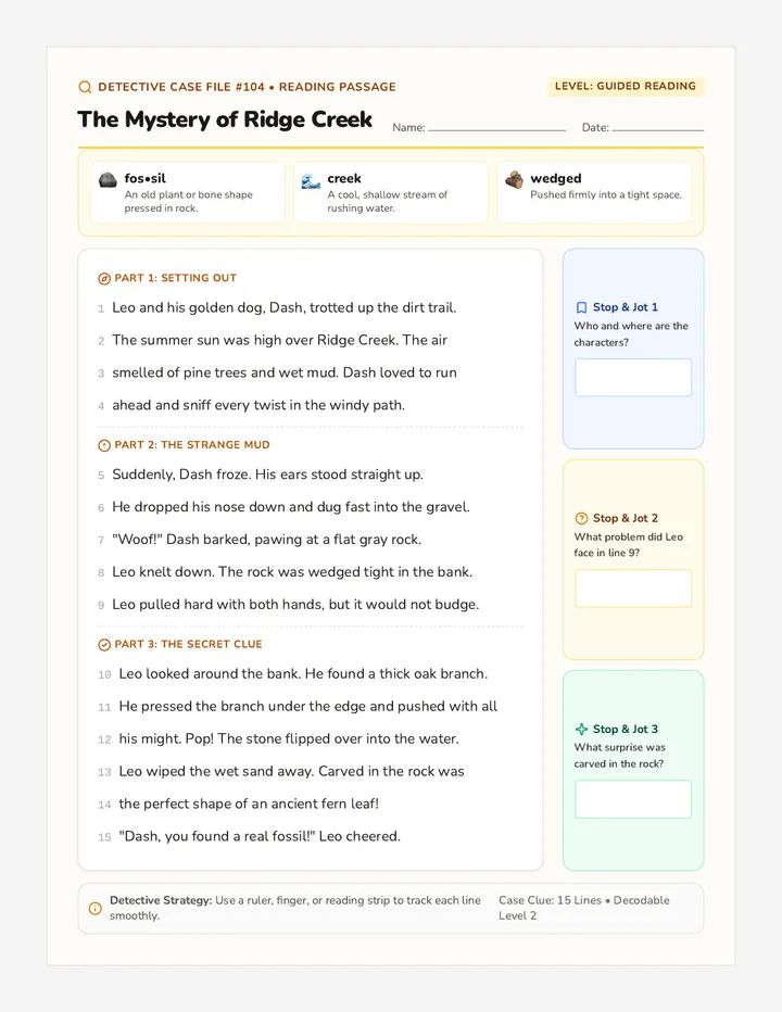 Fossil Clues Reading Passage