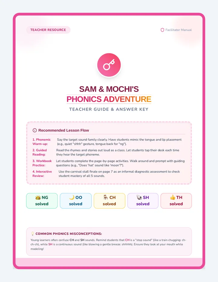 Phonics Adventure Answer Key