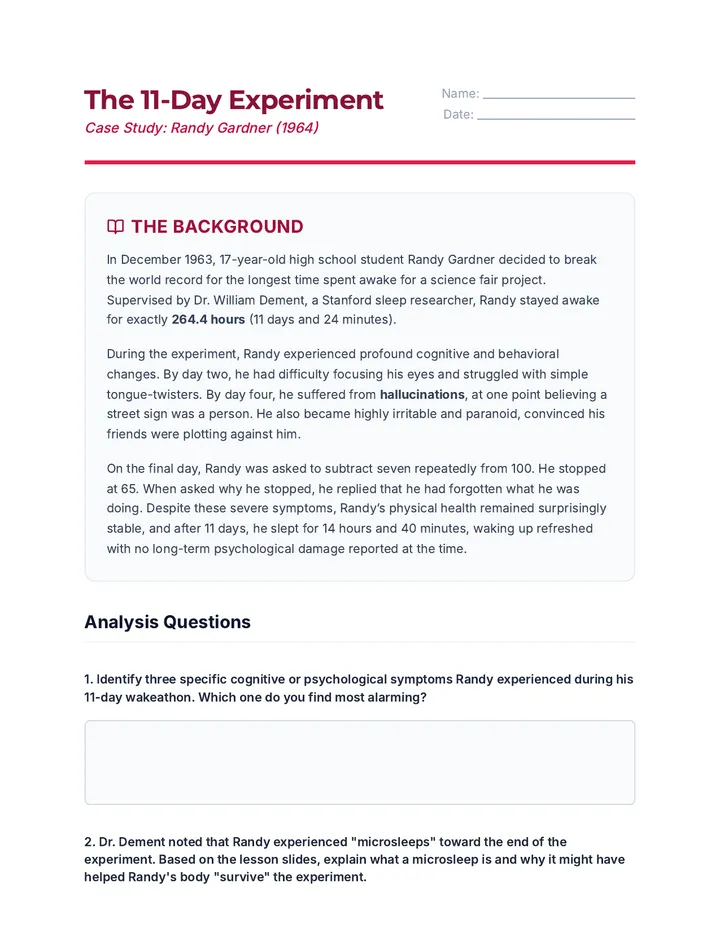 Gardner Case Study Worksheet