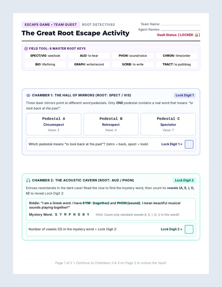 Root Escape Activity
