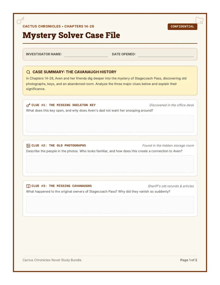Mystery Solver Graphic Organizer