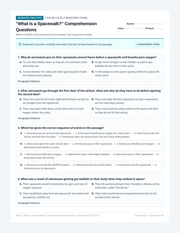Abyss Explorers Practice Worksheet