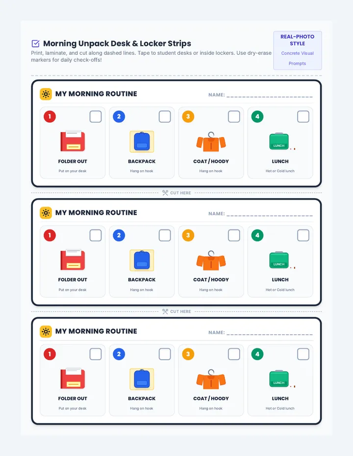 Locker Landing Checklist