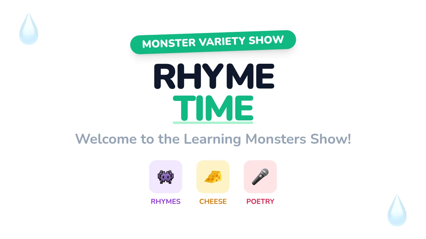 Monster Rhyme Presentation Slides