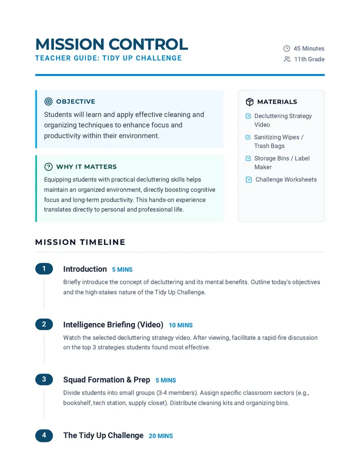 Mission Control Teacher Guide