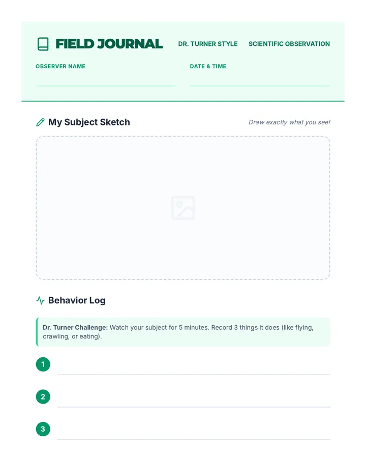 Field Journal Worksheet