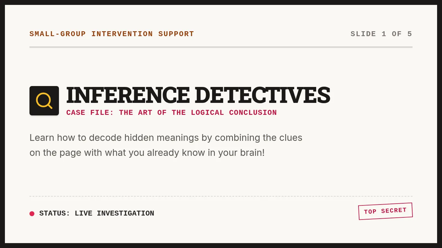 Inference Detectives Slides