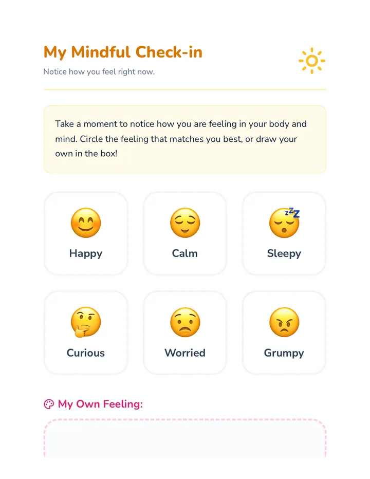 Mindful Morning Activity