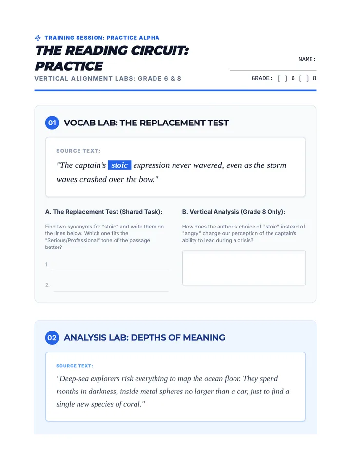 Reading Circuit Practice Handout