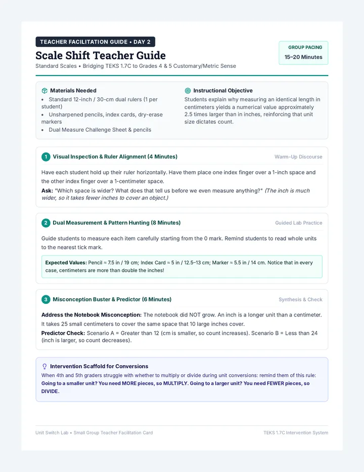Scale Shift Teacher Guide