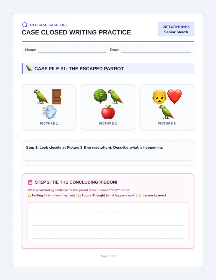 Case Closed Practice Worksheet