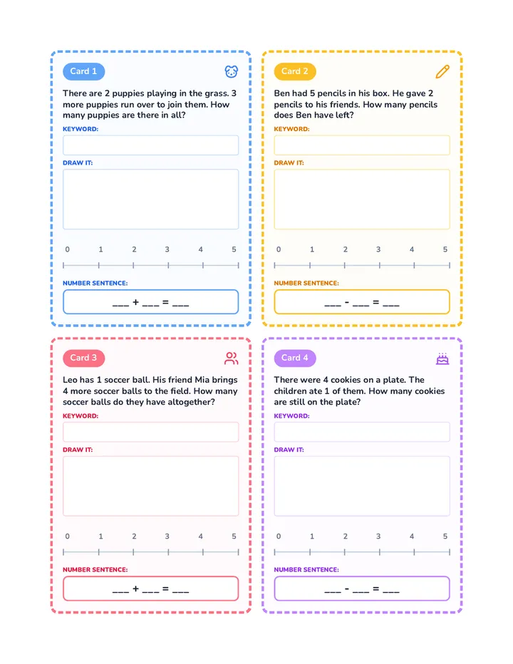 Word Problem Task Cards