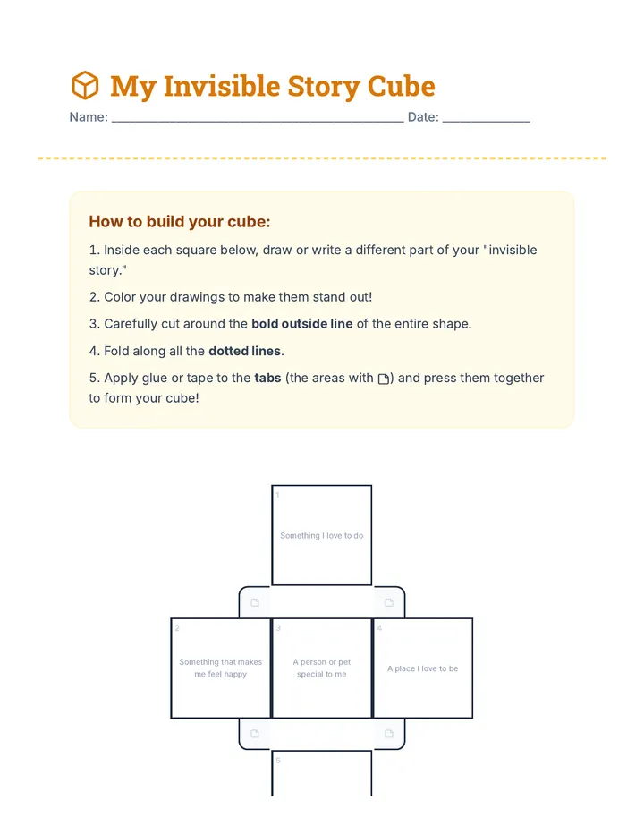 Story Cube Creation Activity