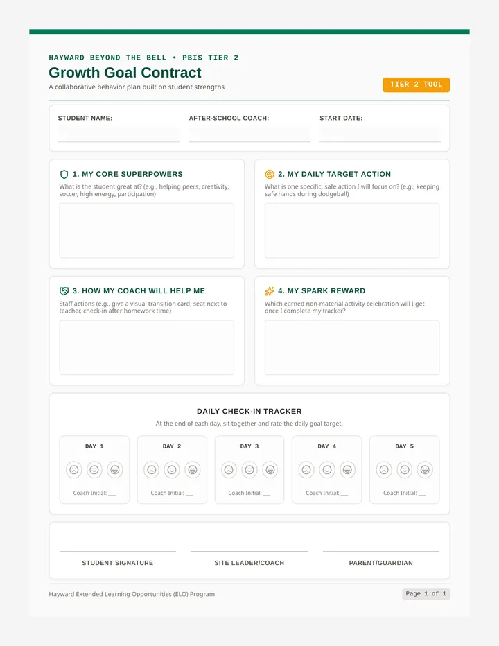 Growth Goal Contract