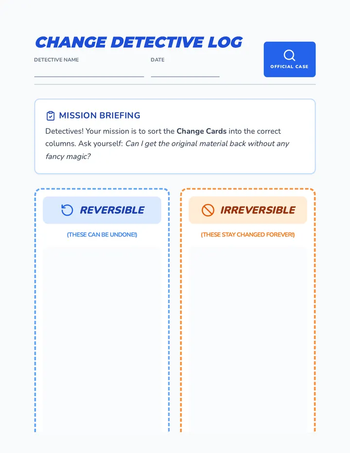 Change Detective Worksheet