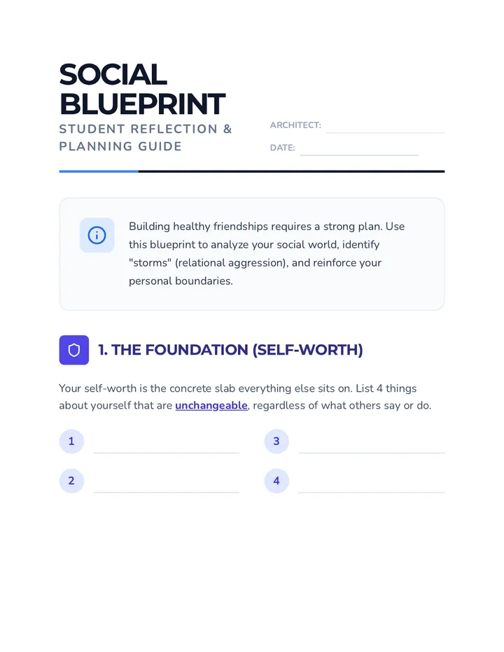 Social Blueprint Worksheet